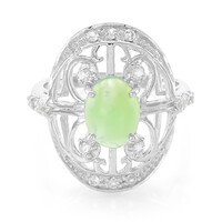 Anello in argento con Crisoprasio Imperiale
