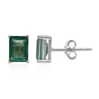 Orecchini in argento con Topazio Verde Farfalla