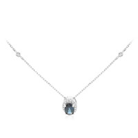 Collana in oro con Zaffiro Ceylon Blu