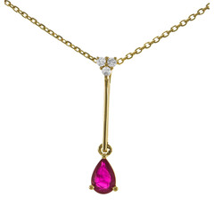 Collana in oro con Rubino Mozambico AAA (CIRARI)