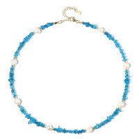 Collana in argento con Apatite Blu Neon (Riya)