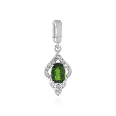 Ciondolo in argento con Diopside Russo