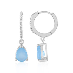 Orecchini in argento con Calcedonio Blu