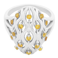 Anello in argento con Citrino