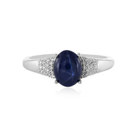 Anello in argento con Zaffiro Stellato Blu