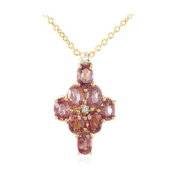 Collana in oro con Zaffiro Padparadscha (non riscaldato) (AMAYANI)