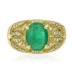 Anello in oro con Smeraldo Zambia AAA (AMAYANI)