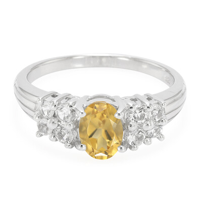Anello in argento con Quarzo Champagne
