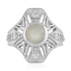 Anello in argento con Pietra di Luna Bianca