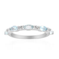 Anello in argento con Topazio Blu Cielo
