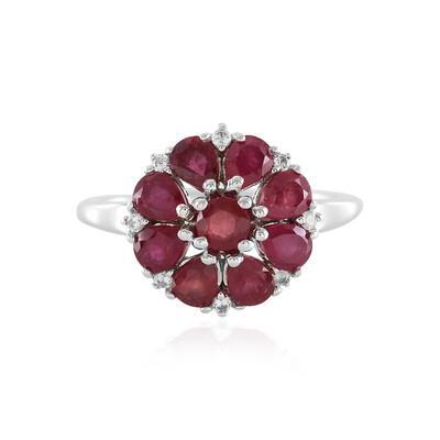 Anello in argento con Rubino del Madagascar