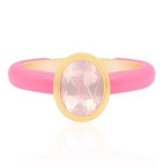 Anello in argento con Quarzo Rosa