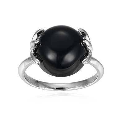 Anello in argento con Agata Nera