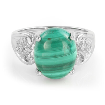 Anello in argento con Malachite