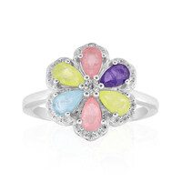 Anello in argento con Quarzo rosa pastello