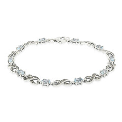 Bracciale in argento con Topazio Blu Cielo