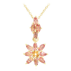 Collana in oro con Zaffiro Padparadscha (non riscaldato) (AMAYANI)