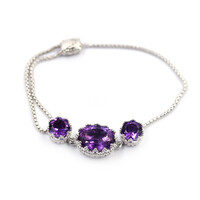 Bracciale in argento con Ametista Zambiana (Dallas Prince Designs)