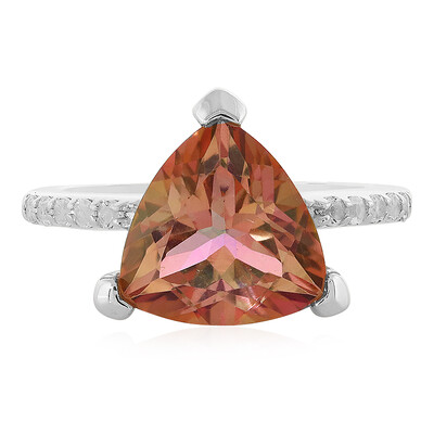 Anello in argento con Topazio Mistico Pesca