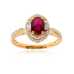 Anello in oro con Rubino Mozambico AAA (CIRARI)