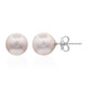 Orecchini in argento con Perla Ming Porpora (TPC)