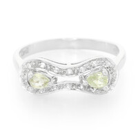 Anello placcato in platino con Tormalina Cuprian
