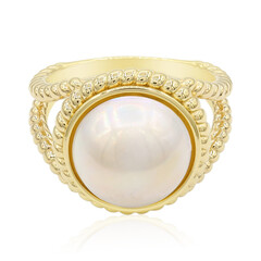 Anello in argento con Perla Mabe (TPC)