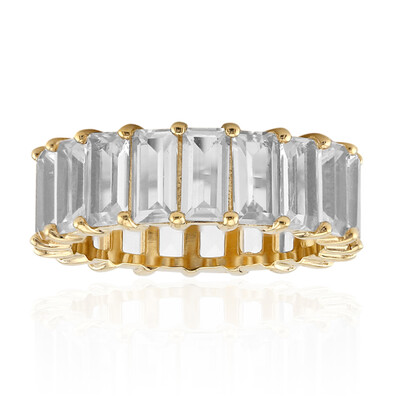 Anello in argento con Topazio Bianco