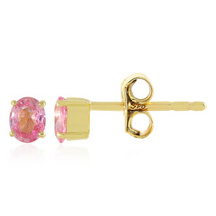 Orecchini in oro con Zaffiro Ceylon Rosa