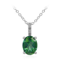 Collana in argento con Topazio Verde Farfalla