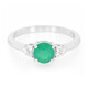 Anello in argento con Calcedonio Verde