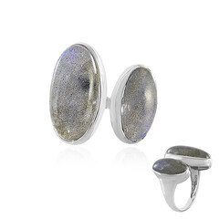 Anello in argento con Labradorite Blu Maniry (KM by Juwelo)