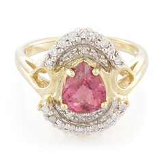 Anello in oro con Tormalina Rosa Cuprian