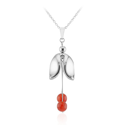 Collana in argento con Agata Rossa