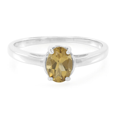 Anello in argento con Quarzo Champagne