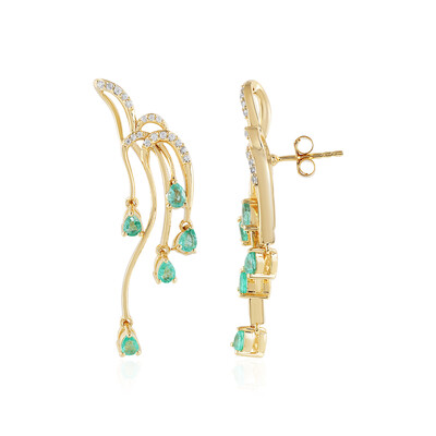 Orecchini in argento con Smeraldo Russo