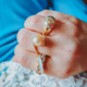 Anello in oro con Perla d'Acqua Dolce Dorata (CIRARI)