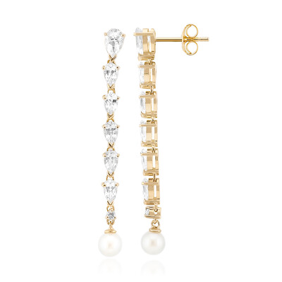 Orecchini in argento con Topazio Bianco