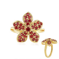 Anello in argento con Rubino Tanzania