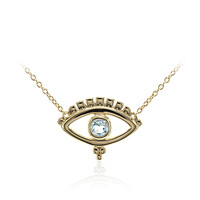 Collana in argento con Topazio Blu Cielo