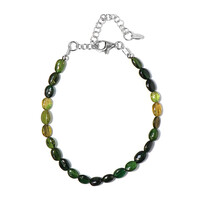 Bracciale in argento con Tormalina Verde