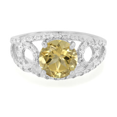 Anello in argento con Quarzo Champagne
