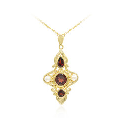 Collana in argento con Granato Mozambico