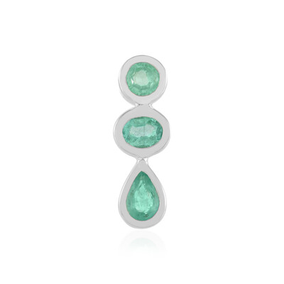 Ciondolo in argento con Smeraldo Russo