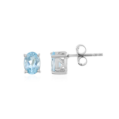 Orecchini in argento con Topazio Blu Cielo