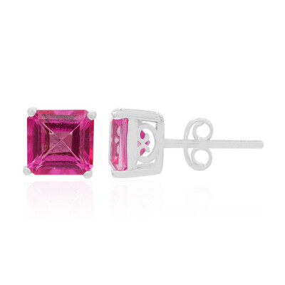 Orecchini in argento con Topazio Rosa