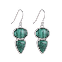 Orecchini in argento con Malachite
