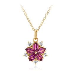 Collana in argento con Rodolite