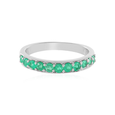 Anello in argento con Smeraldo Colombiano