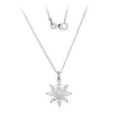 Collana in argento con Topazio Bianco